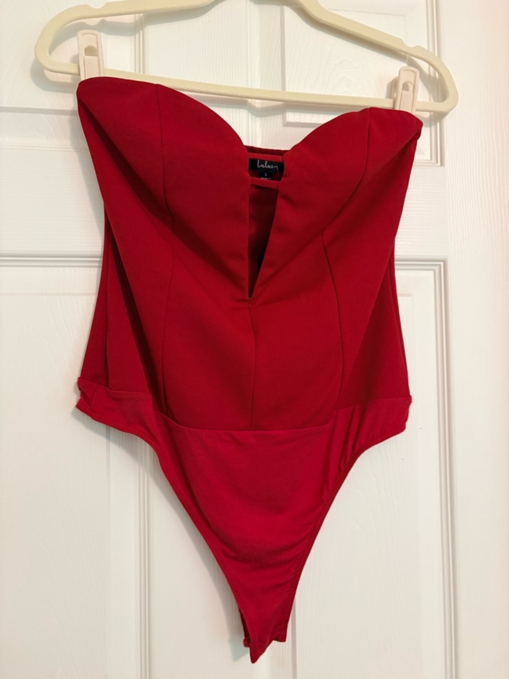 Lulu's Red Strapless Bodysuit